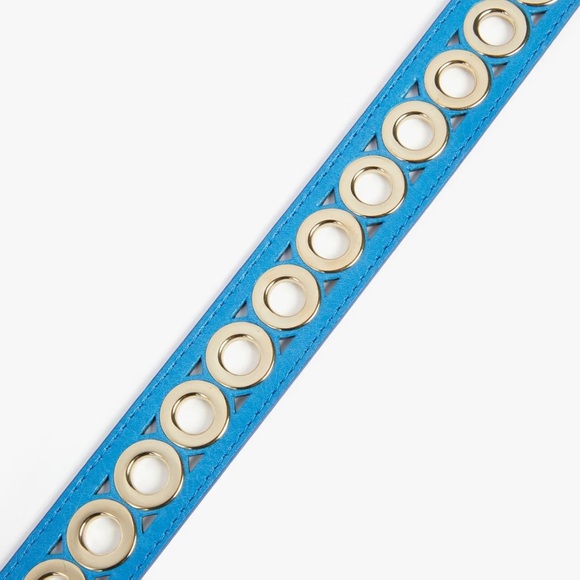 NWT blue and gold Sandro Leather belt - Picture 2 of 7
